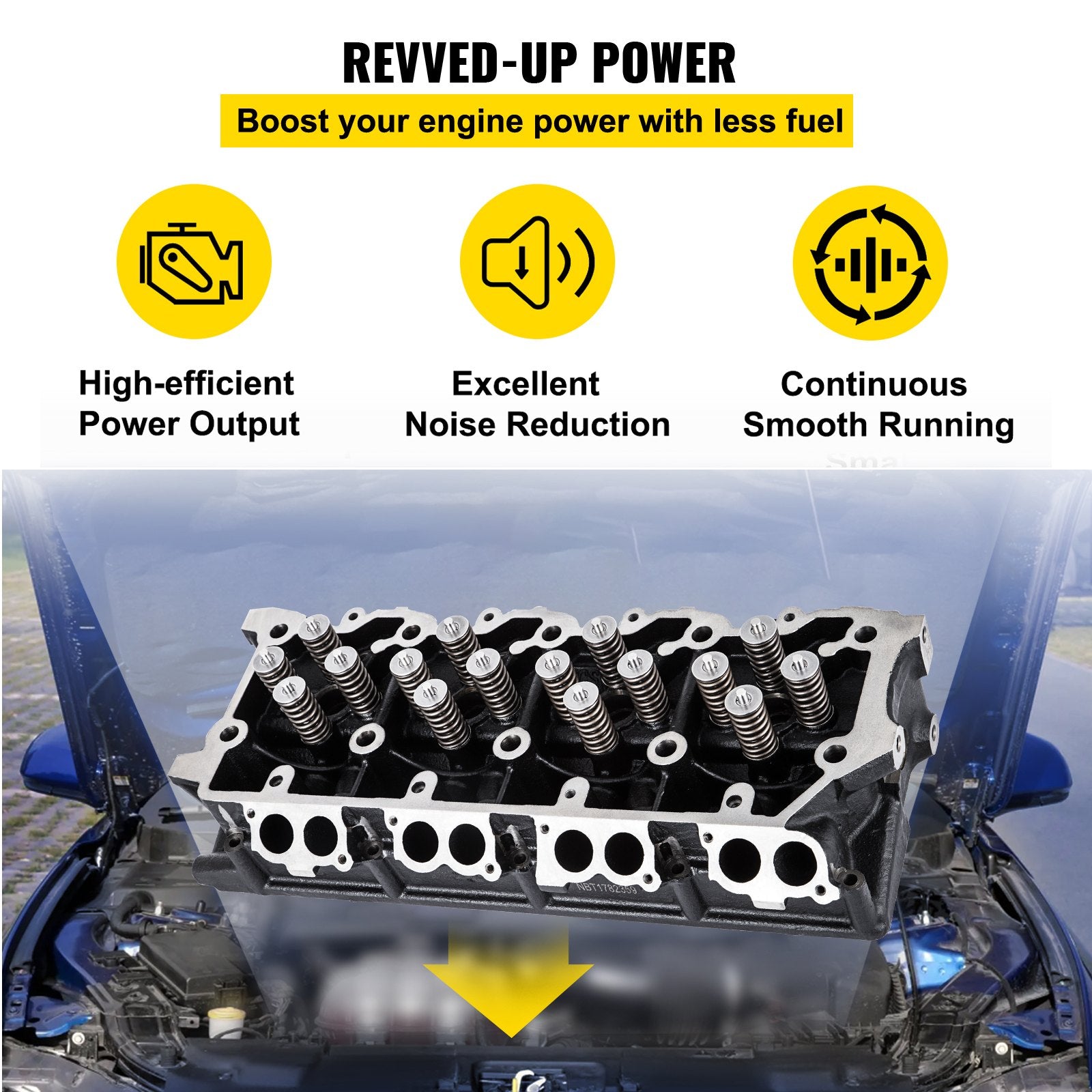 Hand Tools: VEVOR Replacement for 6.0L Cylinder Head 18MM Power Stroke Bare F-Series Cylinder Head 1843080C3