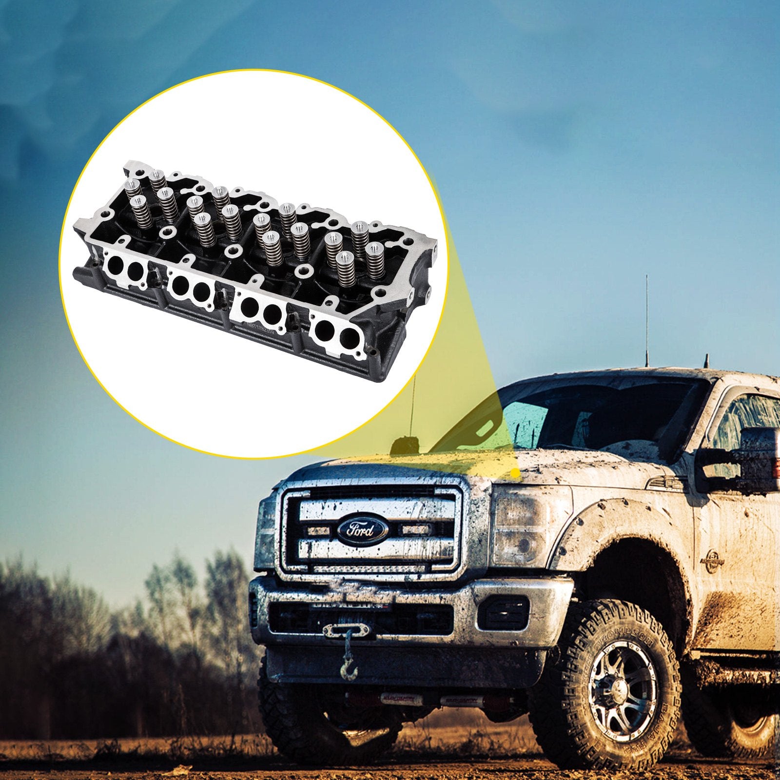 Hand Tools: VEVOR Replacement for 6.0L Cylinder Head 18MM Power Stroke Bare F-Series Cylinder Head 1843080C3
