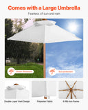 Outdoor Play Equipment: VEVOR Picnic Table Wooden Tables and Bench Set Umbrella Garden Indoor Outdoor