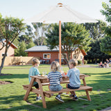 Outdoor Play Equipment: VEVOR Picnic Table Wooden Tables and Bench Set Umbrella Garden Indoor Outdoor