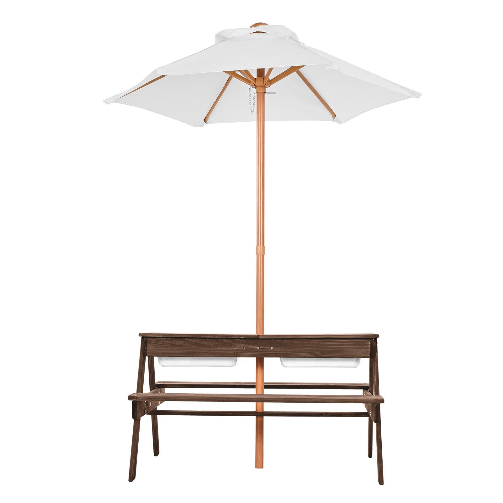 Outdoor Play Equipment: VEVOR Picnic Table Wooden Tables and Bench Set Umbrella Garden Indoor Outdoor