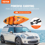 Bicycle Stands & Storage: VEVOR Kayak Roof Rack 1 Pair J-Bar, Soft Roof Rack, Top Mount Tie Down, Carrier for kayak, Surf Board, Canoe, SUP, Ski Board, Mount on Car, SUV, Truck, 2 Kayaks