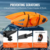 Bicycle Stands & Storage: VEVOR Kayak Roof Rack 1 Pair J-Bar, Soft Roof Rack, Top Mount Tie Down, Carrier for kayak, Surf Board, Canoe, SUP, Ski Board, Mount on Car, SUV, Truck, 2 Kayaks