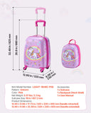 Mouse & Accessories: VEVOR Kids Luggage Set, 2 Piece, 45.7 cm Hardside Rolling Wheels Suitcase with Hard-Shell Backpack, Unicorn Kids Carry on Luggage Set, Holiday Birthday Present for Girls & Boys, Airline Approved