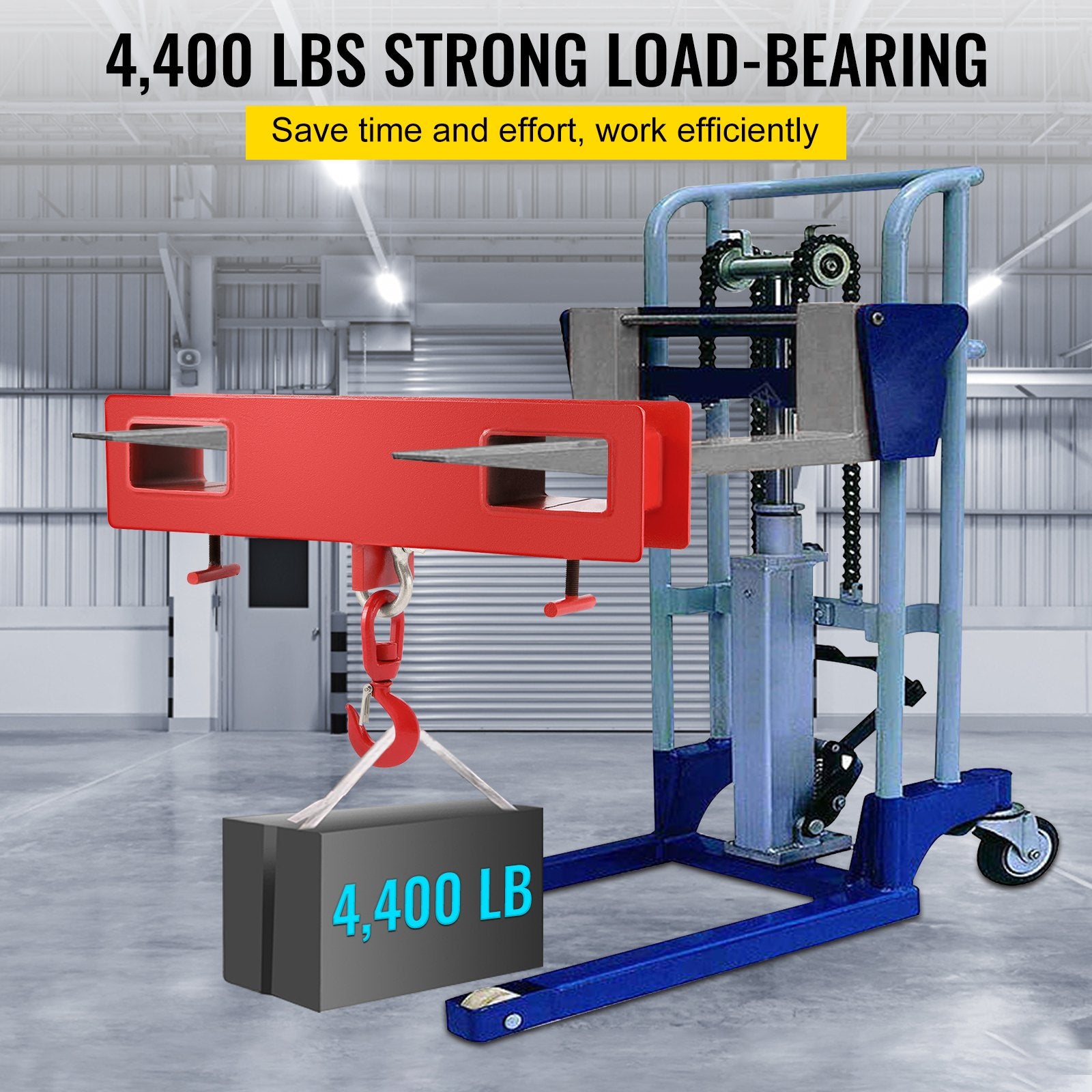 Automotive Lifts & Hoists: VEVOR Forklift Lifting Hook 6000 LBS Capacity Forklift Lifting Hoist Swivel Hook Mobile Crane Forklift Attachments