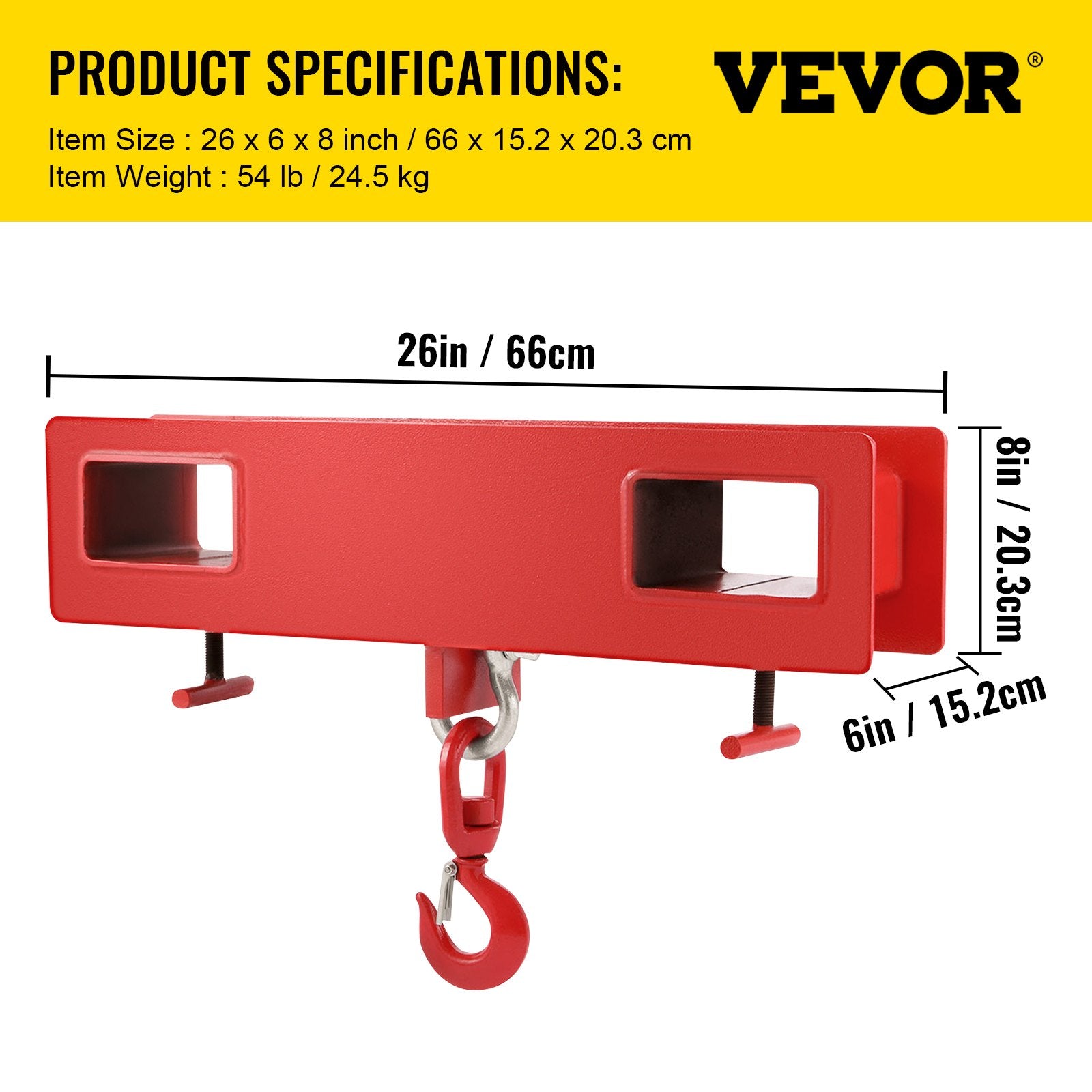 Automotive Lifts & Hoists: VEVOR Forklift Lifting Hook 6000 LBS Capacity Forklift Lifting Hoist Swivel Hook Mobile Crane Forklift Attachments