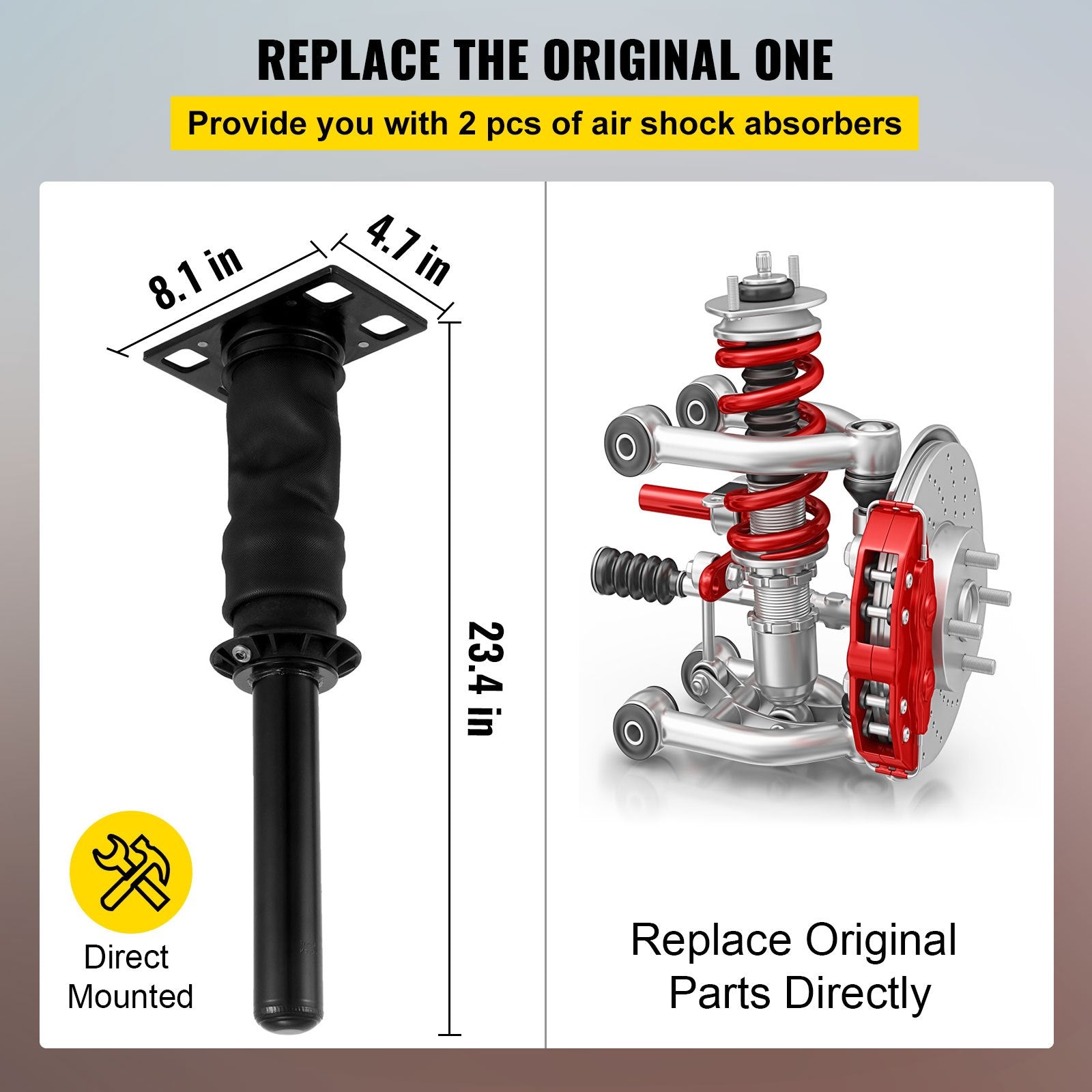 Automotive Parts: VEVOR 2PCS Cab Shock Absorber International Prostar 2008+ 3595977C95 3595977C96