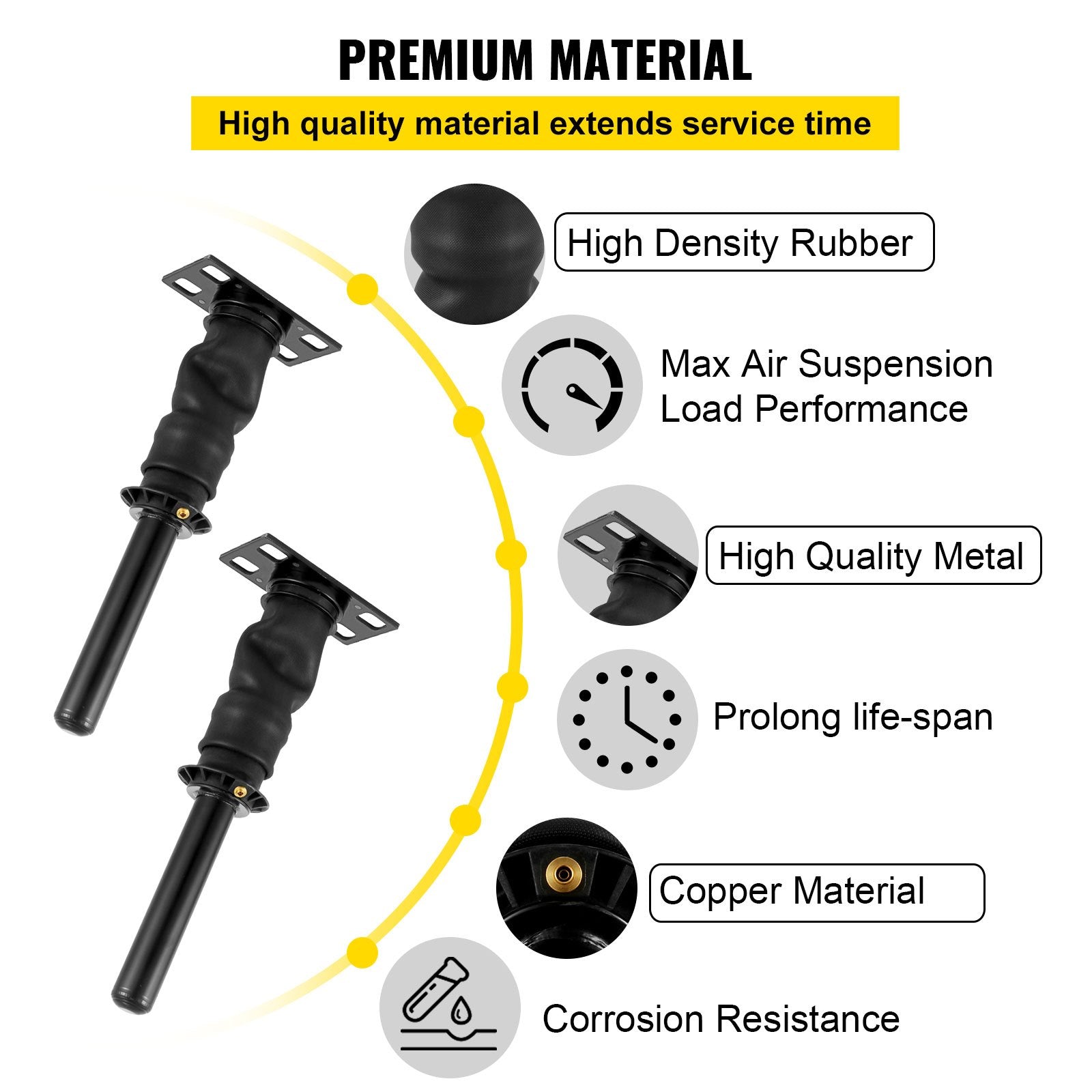 Automotive Parts: VEVOR 2PCS Cab Shock Absorber International Prostar 2008+ 3595977C95 3595977C96