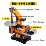 Automotive Gauges: VEVOR Belt Sander 300W Grinder Sander 1 x 30 Inch Electric Belt & Disc Sander 2950 RPM Variable Speed (300W)