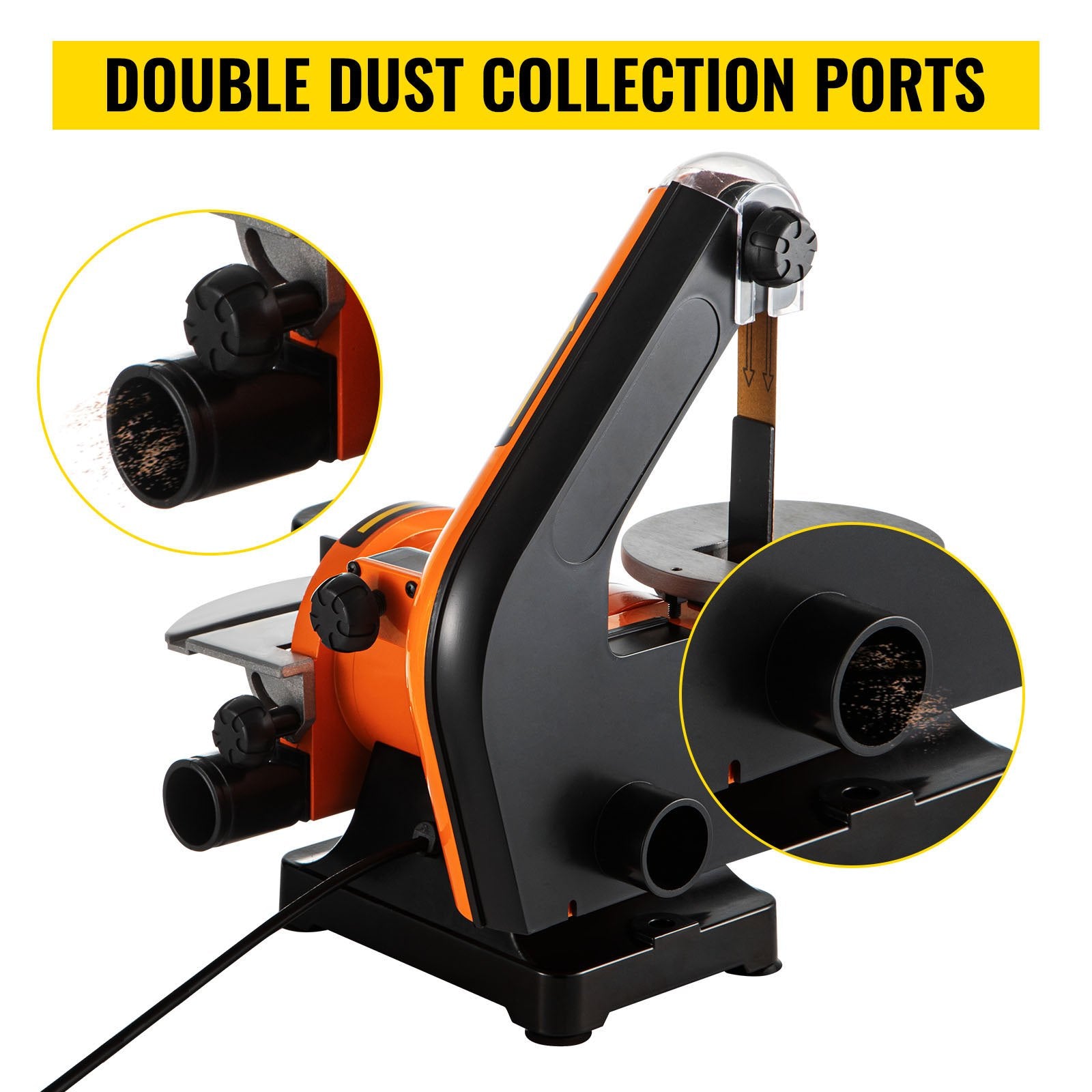 Automotive Gauges: VEVOR Belt Sander 300W Grinder Sander 1 x 30 Inch Electric Belt & Disc Sander 2950 RPM Variable Speed (300W)