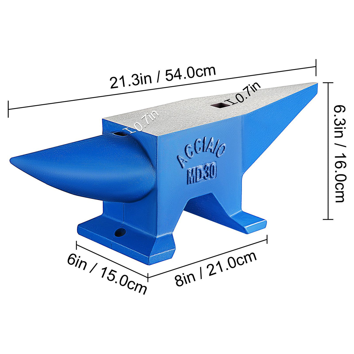 Pro Horn Anvil , 30KG/66.1LBS Weight Steel Anvil Blacksmith Blacksmith Anvil, Portable Rugged Cast Iron Anvil Blacksmith Anvil Stable Workbench Blacksmith Forge Anvil Tool