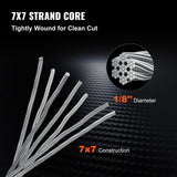 Automotive Repair & Speciality Tools: VEVOR 1/8 Stainless Steel Cable Railing 500ft, Wire Rope 316 Marine Grade, Braided Aircraft Cable 7x7 Strands Construction for Deck Rail Balusters Stair Handrail Porch Fence