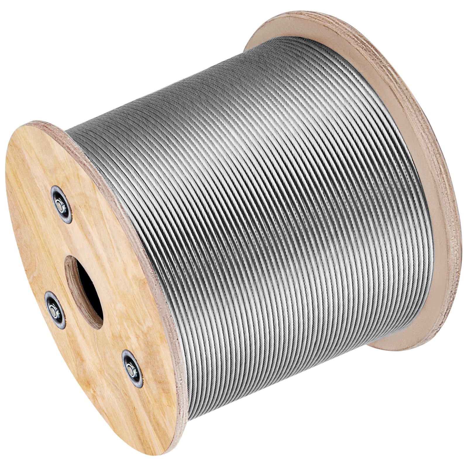 1/8 Stainless Steel Cable Railing 500ft, Wire Rope 316 Marine Grade, Braided Aircraft Cable 7x7 Strands Construction for Deck Rail Balusters Stair Handrail Porch Fence