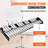Drums: VEVOR 32 Note Glockenspiel Xylophone Bell Kit, Professional Percussion Instrument Set with Mallets, Drum Sticks, Music Stand, Adjustable Stand and Carrying Bag for Students & Adults