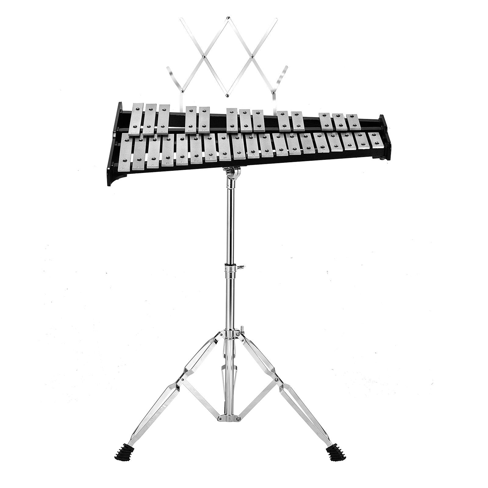 Drums: VEVOR 32 Note Glockenspiel Xylophone Bell Kit, Professional Percussion Instrument Set with Mallets, Drum Sticks, Music Stand, Adjustable Stand and Carrying Bag for Students & Adults