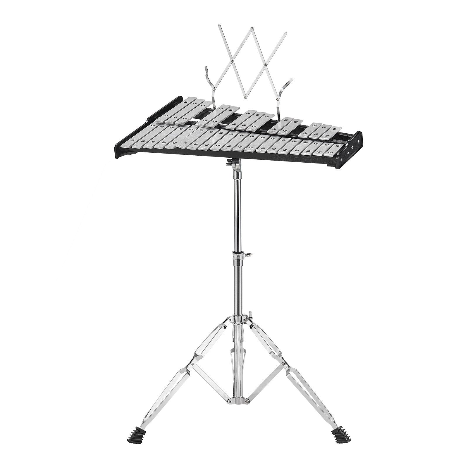 Drums: VEVOR 32 Note Glockenspiel Xylophone Bell Kit, Professional Percussion Instrument Set with Mallets, Drum Sticks, Music Stand, Adjustable Stand and Carrying Bag for Students & Adults