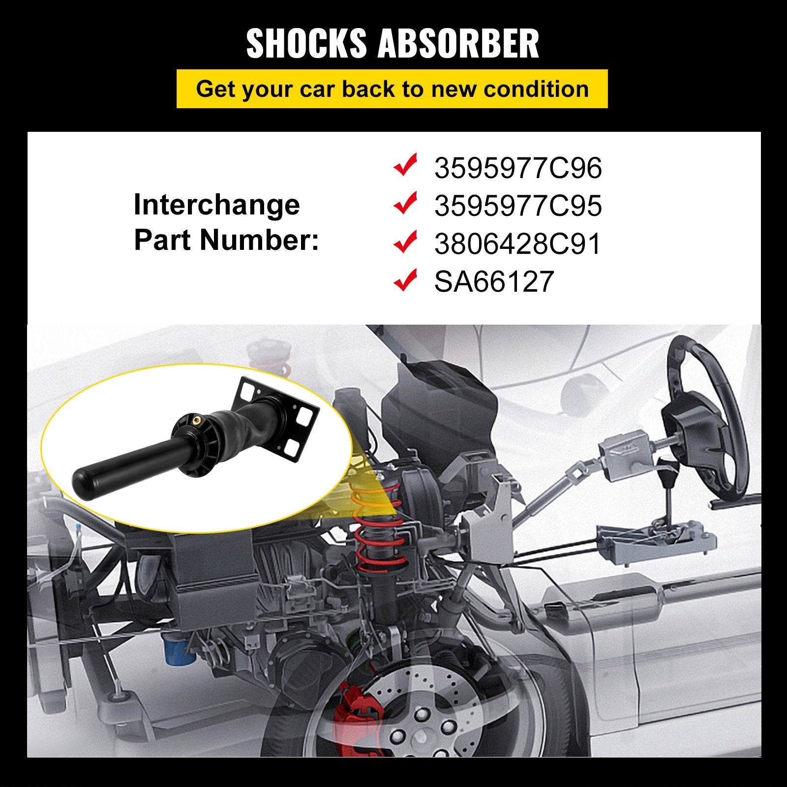 Automotive Parts: Vevor 3595977C96 Cab Shock Absorber for International Prostar 2008