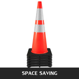 Automotive Decor: VEVOR 6Pack 36" Traffic Cones, Safety Road Parking Cone with Black Weighted Base, PVC Orange Traffic Safety Cones, Hazard Cones Reflective Collars for Construction Traffic Parking