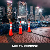 Automotive Decor: VEVOR 6Pack 36" Traffic Cones, Safety Road Parking Cone with Black Weighted Base, PVC Orange Traffic Safety Cones, Hazard Cones Reflective Collars for Construction Traffic Parking