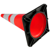 Automotive Decor: VEVOR 6Pack 36" Traffic Cones, Safety Road Parking Cone with Black Weighted Base, PVC Orange Traffic Safety Cones, Hazard Cones Reflective Collars for Construction Traffic Parking