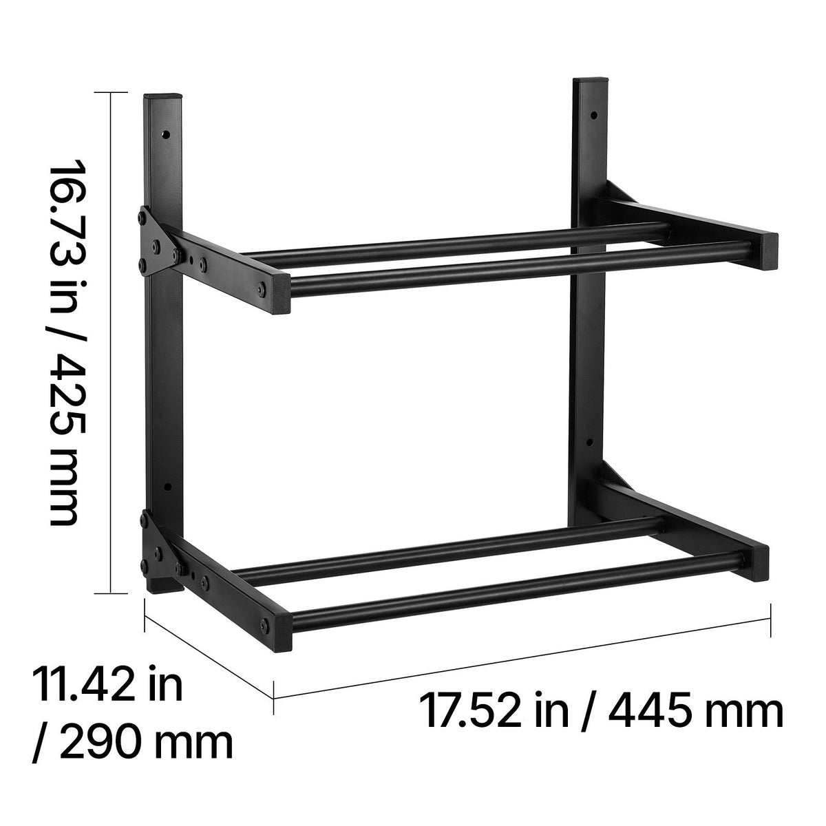 Wall Mount Printer Filament Storage Rack, 2-Tier Wall Bracket Storage Shelf, Rolling Filament Spool Holders Racks with Wheels, Filaments Organzied for 3D Printing Studio, Workshop (Shelf Only)