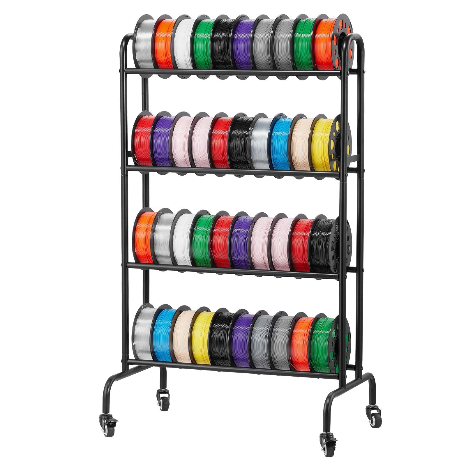 Water Filtration Accessories: VEVOR 3D Printer Filament Storage Rack, 4 Tier Heavy Duty Storage Shelf, Rolling Filament Spool Holders Racks with Wheels, Filaments Organzied for 3D Printing Station, Office, Workshop (Shelf Only)