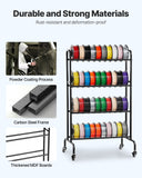 Water Filtration Accessories: VEVOR 3D Printer Filament Storage Rack, 4 Tier Heavy Duty Storage Shelf, Rolling Filament Spool Holders Racks with Wheels, Filaments Organzied for 3D Printing Station, Office, Workshop (Shelf Only)