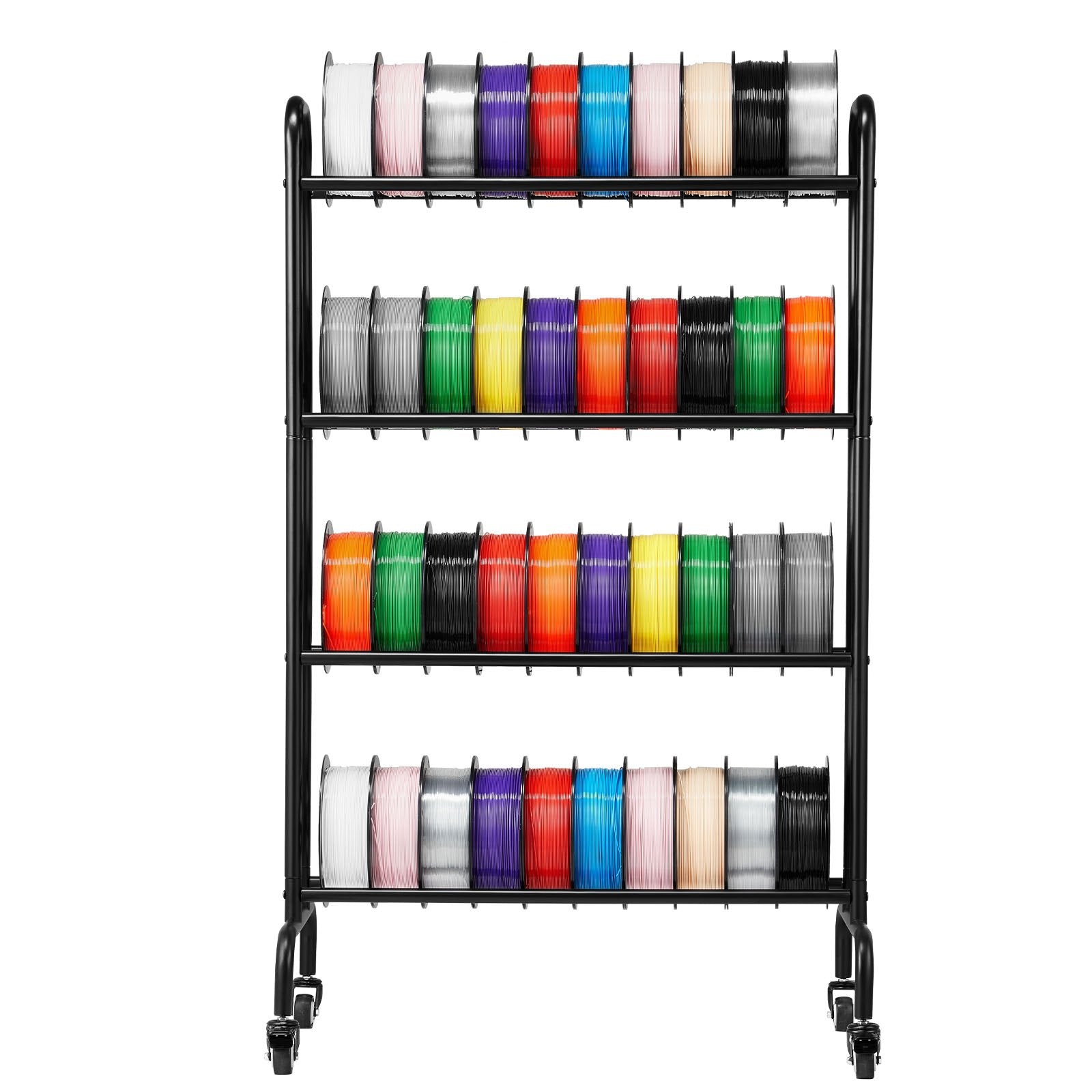 Water Filtration Accessories: VEVOR 3D Printer Filament Storage Rack, 4 Tier Heavy Duty Storage Shelf, Rolling Filament Spool Holders Racks with Wheels, Filaments Organzied for 3D Printing Station, Office, Workshop (Shelf Only)