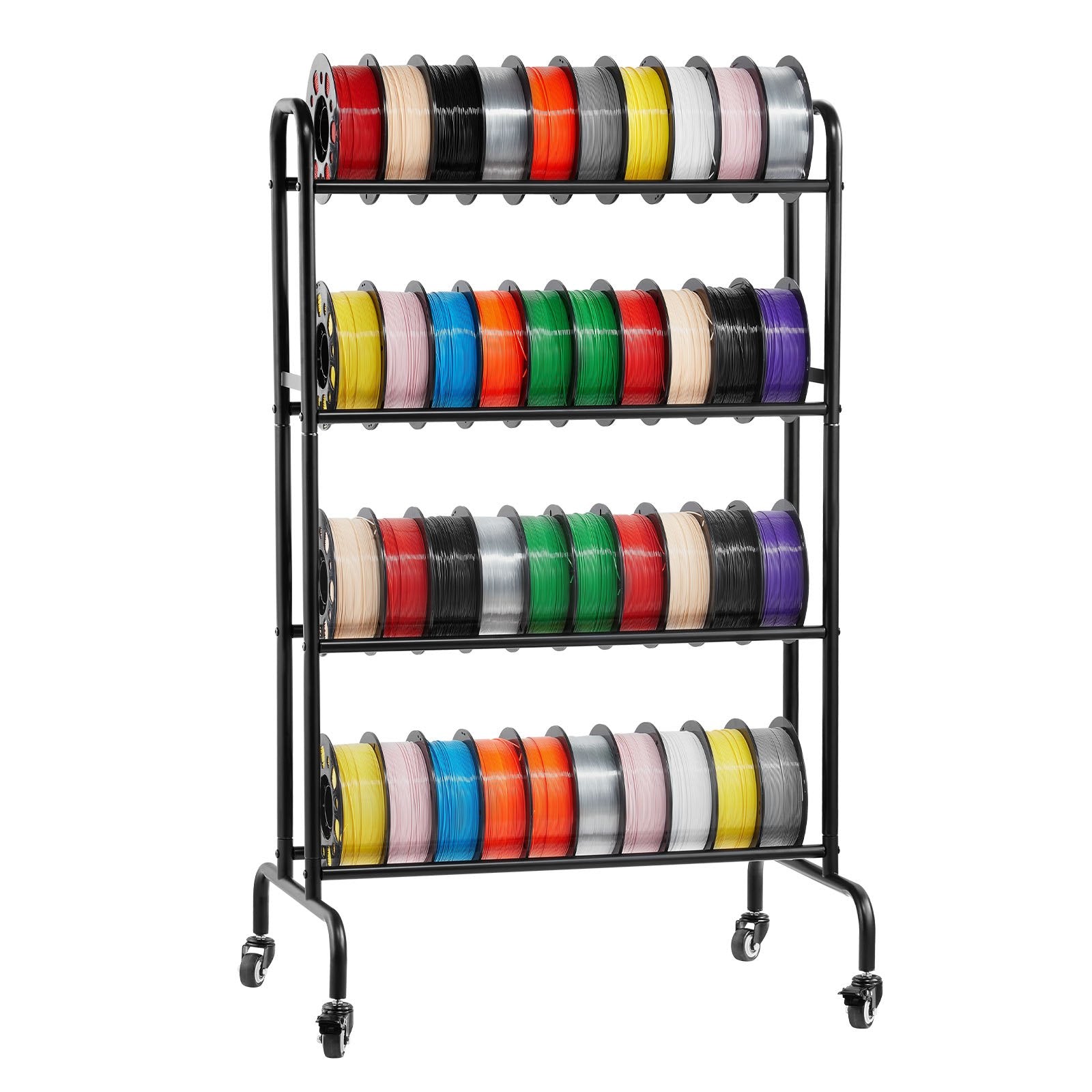 Water Filtration Accessories: VEVOR 3D Printer Filament Storage Rack, 4 Tier Heavy Duty Storage Shelf, Rolling Filament Spool Holders Racks with Wheels, Filaments Organzied for 3D Printing Station, Office, Workshop (Shelf Only)