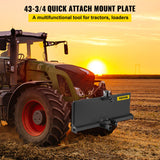 Automotive Parts: VEVOR 3 Point Attachment Adapter Skid Steer Trailer Hitch Front Loader Case
