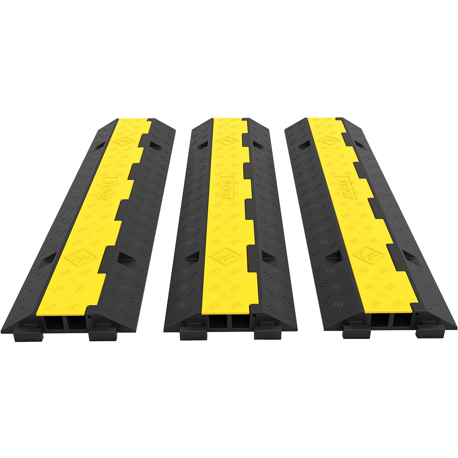 Automotive Repair & Speciality Tools: VEVOR 3 Pcs 2-Cable Rubber Electrical Wire Cover Cord Protector Ramp 11000 lbs