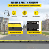 Automotive Repair & Speciality Tools: VEVOR 3 Pcs 2-Cable Rubber Electrical Wire Cover Cord Protector Ramp 11000 lbs