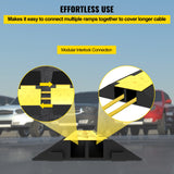 Automotive Repair & Speciality Tools: VEVOR 3 Pcs 2-Cable Rubber Electrical Wire Cover Cord Protector Ramp 11000 lbs