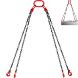 Building Materials: VEVOR Chain Sling 5/16" X 10' Engine Lift Chain G80 Alloy Steel Engine Chain Hoist Lifts 3 Ton with 4 Leg Grab Hooks and Adjuster