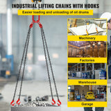 Building Materials: VEVOR Chain Sling 5/16" X 10' Engine Lift Chain G80 Alloy Steel Engine Chain Hoist Lifts 3 Ton with 4 Leg Grab Hooks and Adjuster