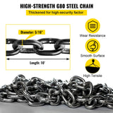 Building Materials: VEVOR Chain Sling 5/16" X 10' Engine Lift Chain G80 Alloy Steel Engine Chain Hoist Lifts 3 Ton with 4 Leg Grab Hooks and Adjuster