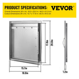 BBQ Tools: 46X51CM Outdoor Kitchen BBQ Door Commercial Stainless Steel Single Access Door