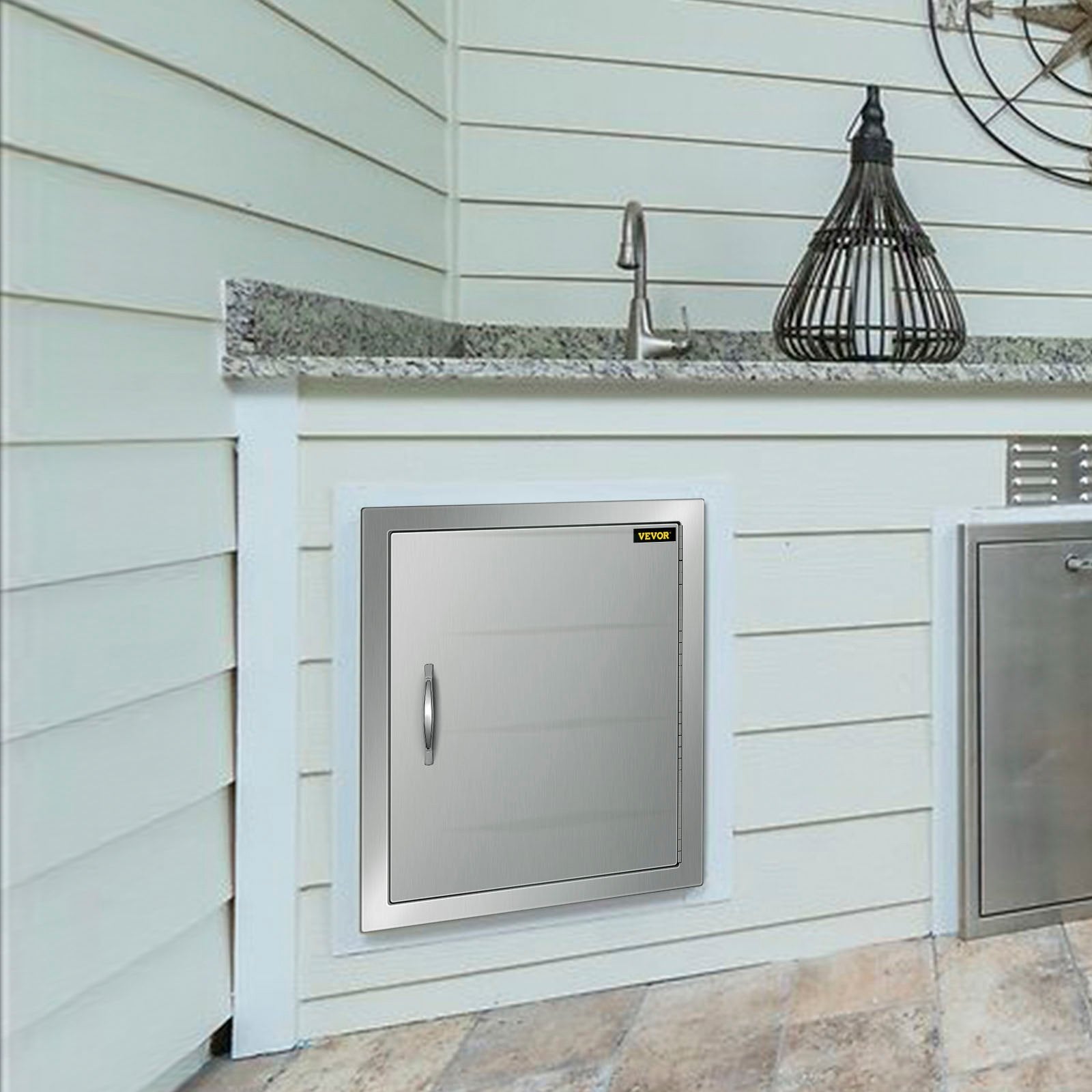 BBQ Tools: 46X51CM Outdoor Kitchen BBQ Door Commercial Stainless Steel Single Access Door