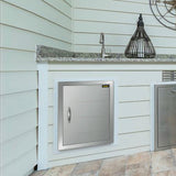 BBQ Tools: 46X51CM Outdoor Kitchen BBQ Door Commercial Stainless Steel Single Access Door