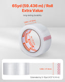 Tape & Dispensers: VEVOR Packing Tape 18 Rolls 65 Yards Heavy Duty Clear Packing Tapes 2.7 Mil