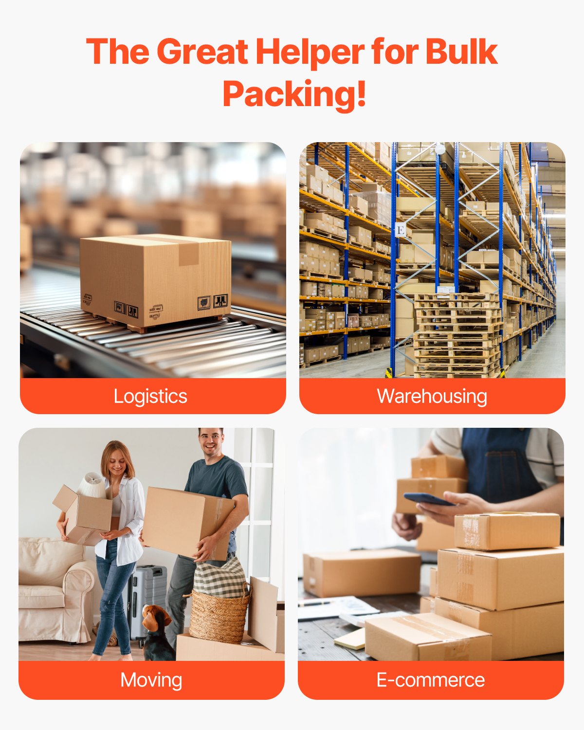 Tape & Dispensers: VEVOR Packing Tape 18 Rolls 65 Yards Heavy Duty Clear Packing Tapes 2.7 Mil