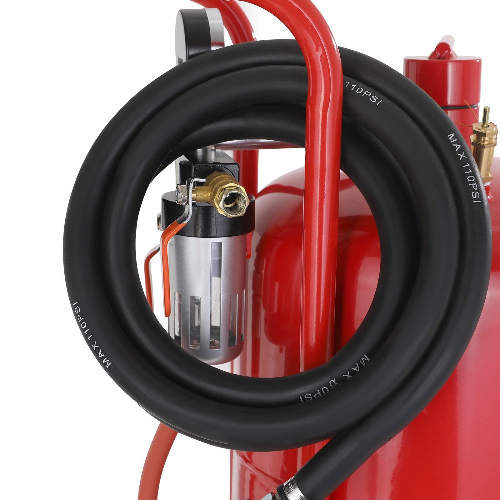 Gardening Tools: VEVOR 10Gal/40L Sandblaster Equipped w/Nozzle Shut-Off Valve Pressure Gauge Ceramic Nozzle Rubber Wheels Grit Power Sand Blasters Portable Sandblasting Equipment