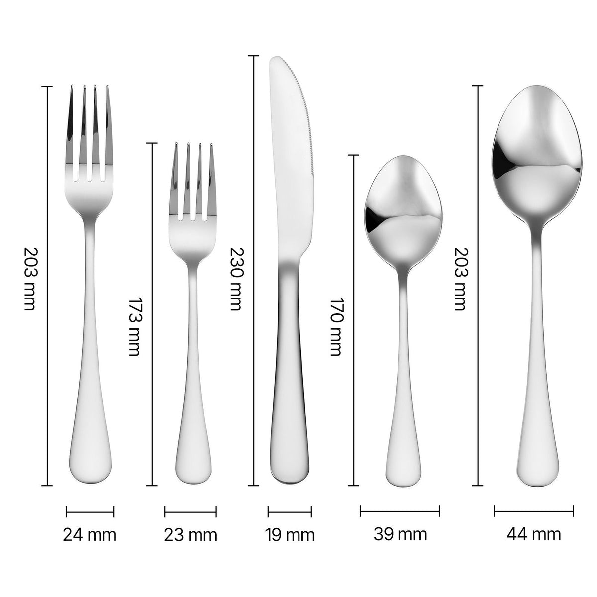30-Piece Silverware Set, Food-Grade Stainless Steel Flatware Utensils, Mirror Finished Cutlery Set, Dishwasher Safe Eating Tableware for Kitchen Home, Service for 6, Include Knife Fork Spoon