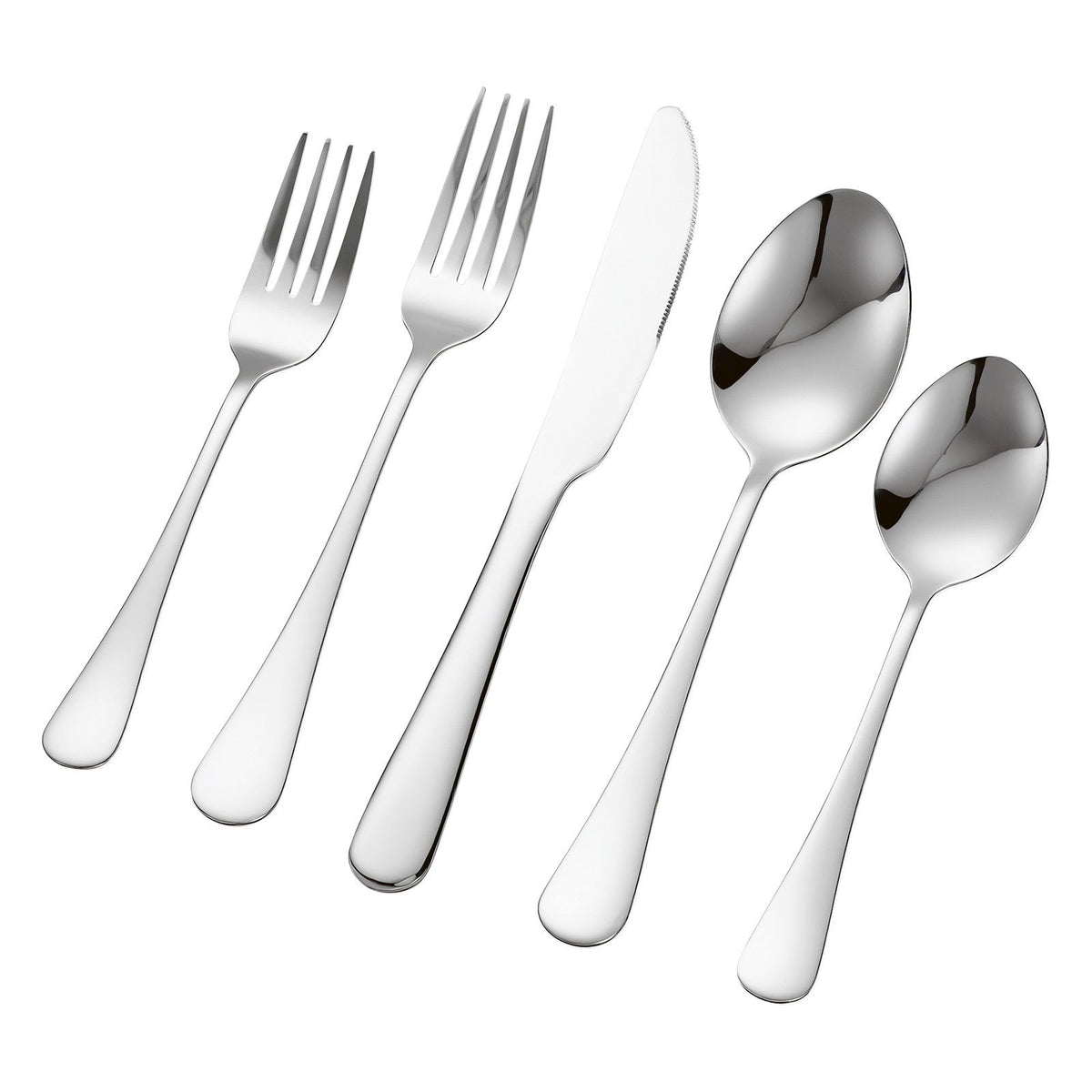 30-Piece Silverware Set, Food-Grade Stainless Steel Flatware Utensils, Mirror Finished Cutlery Set, Dishwasher Safe Eating Tableware for Kitchen Home, Service for 6, Include Knife Fork Spoon