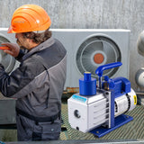 Automotive Repair & Speciality Tools: VEVOR Vacuum Pump 4.8CFM 1/3HP Air Vacuum Pump HVAC A/C Air Refrigerant Rotary Vane Vacuum Pump Single Stage 4 Valve AC Manifold Gauge Set (4.8CFM1/3HP)