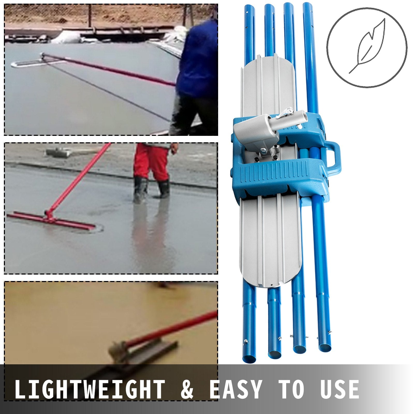 Masonry Tools: VEVOR Bull Float Magnesium Concrete Float 48 x 8" Round End Concrete Float Tool Cement Tool Bull Concrete Kit Bull Float with 4 Float Handle Bull Float Bracket Concrete Tools Finishing Bull Float