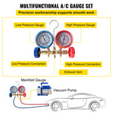 Automotive Cleaning: Vevor 4CFM 1/4HP Rotary Vane Vacuum Pump + R134AManifold Gauge Tester Charging +Hose