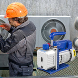 Automotive Cleaning: Vevor 4CFM 1/4HP Rotary Vane Vacuum Pump + R134AManifold Gauge Tester Charging +Hose
