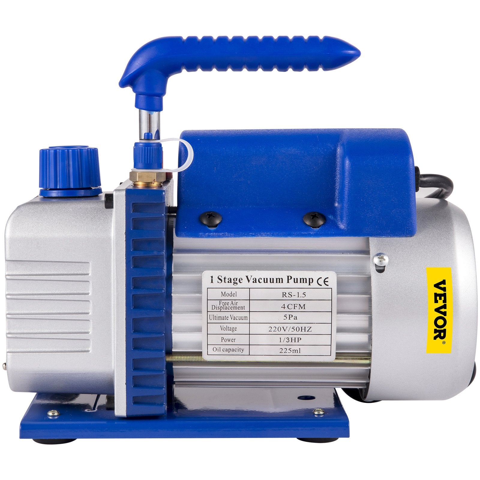 Automotive Cleaning: Vevor 4CFM 1/4HP Rotary Vane Vacuum Pump + R134AManifold Gauge Tester Charging +Hose