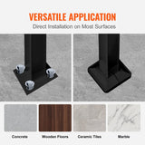 Dog Bowls, Feeders & Waterers: VEVOR 4-Step Handrail Fits 1 or 4 Steps Matte Black Stair Rail Wrought Iron Handrail with Installation Kit Hand Rails for Outdoor Steps